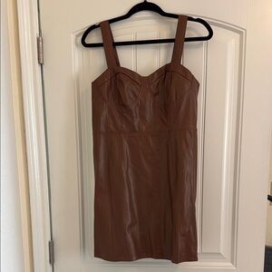 A New Day Brown Leather Dress